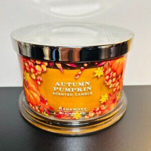 HomeWorx by Slatkin Autumn Pumpkin 4-Wick 18oz Candle NEW